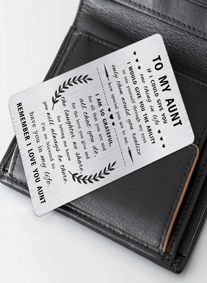 Alotozo Grateful Aunt Mothers Day Gifts - Engraved I Love You Wallet Card for Aunt - Happy Mothers Day to Auntie - Image 4